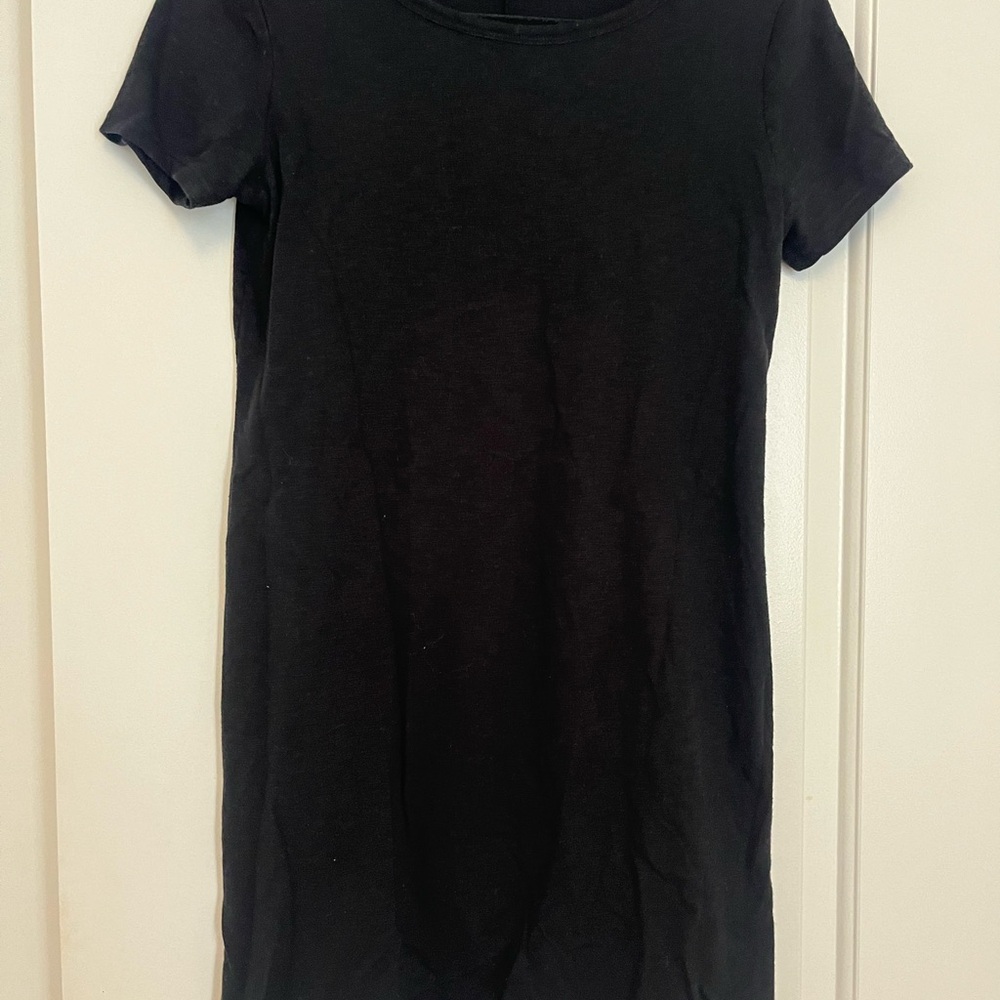 Black Short Sleeve Tshirt Dress
